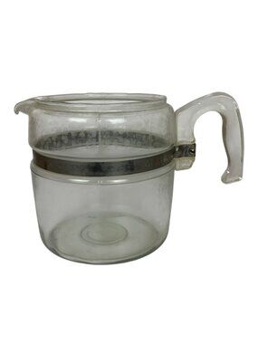 Pyrex Glass 6-Cup Coffee Percolator Replacement Carafe Only Clear Glass 7756-B